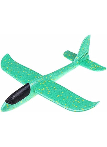 SHOWAY Airplane Toys,EPP Foam Hand Throw Airplane Outdoor Launch Glider Plane Flying Toy for Kids Outdoor Sport Toys Birthday Party Favors(L,Green)