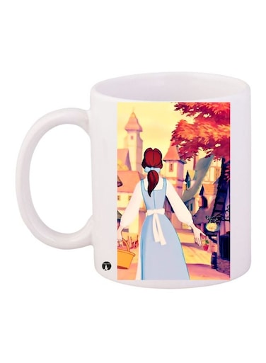 Cartoon Printed Coffee Mug White/Yellow/Blue
