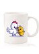Premium Quality Two Sided Printed Coffee Mug Tea Cup For Home Office, Kids Men Women Chicken &amp; Hen