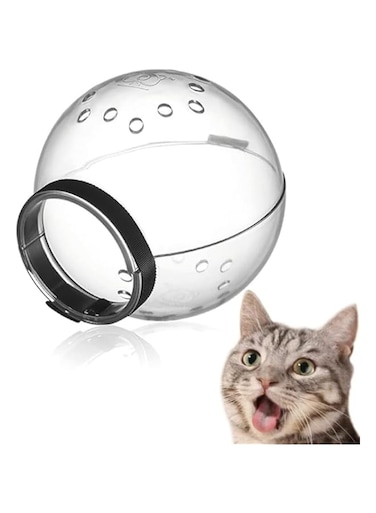 Transparent Cat Mask for Grooming,Pet Accessories to Stop Biting Adjustable Hood Breathable Helmet