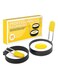 Non Stick Egg Ring Maker Molds Black 7.5X1.8X7.2cm