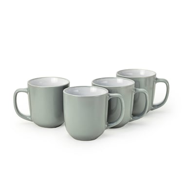Art Stoneware IVY 4PCS Mug Set   420 ML Green Coffee Mug Set   Durable Coffee Cup Set for Home &amp; Office   Cups for Cappuccino, Latte, Tea &amp; Cocoa Restaurant Coffee Mugs