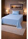 2&acirc;&euro;&lsquo;Piece Striped Microfiber Flat Bed Sheet Set Single 160x220cm &acirc;&euro;&ldquo; Soft Breathable Flat Sheet with 1 Pillowcase 50x70cm, Sky Blue Microfiber Sky Blue 160x220cm