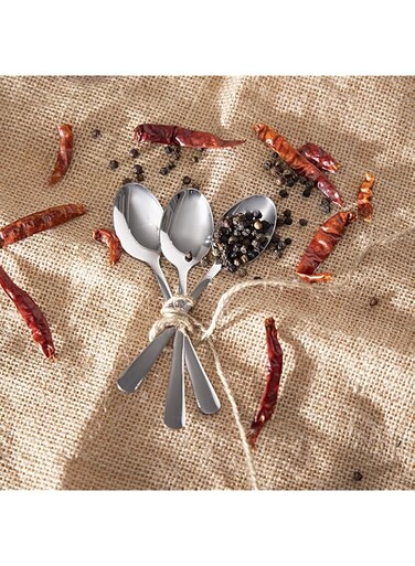 Royalford 3Pcs Tea Spoon - Plain Pattern Cutlery, Mirror Polished, Ergonomic Handle   Stainless Steel Material   Perfect for Home, Hotel &amp; More