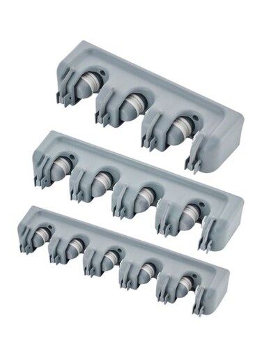 Wall Mounted Storage Rack Set Grey 26x8.5x6.2cm