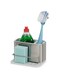 Joseph Joseph Surface Utensil Pots Sink Rack, Utensil Pot with Sponge, Brush and Detergent Holder, Stainless Steel/Stone