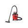 Wet/Dry Vacuum Cleaner with Wheels, 5-Piece Attachments, Red and Black