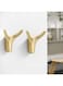 Joyzzz Hooks for Clothes, 2 Pack Modern Minimalist Style Robe Hook, Coat Hook Cow Head Wall Hooks, Heavy Duty Hook, Aluminum Alloy Waterproof Wall Hooks for Bathroom, Bedroom Entryway (Gold)