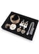 Valyria Velvet Empty Ring Earrings Tray Box Showcase Display Jewelry Organizer (Black)