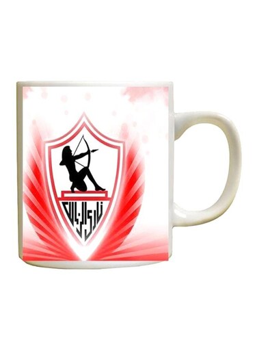 Print Zamalek Printed Coffee Mug White/Black/Red Standard Size