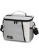 iCozzier Insulated Lunch Cooler Bag, Large Capacity Thermal Picnic Bag with Adjustable Shoulder Straps for Kids Women Girls Office,Pacnic,Camping - Grey