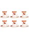Harmony Orange Butterfly Cup and Saucer Set - 12 Pieces