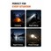 Rechargeable LED Flashlight 4 Pack, Aluminium Alloy Torch, 360LM, 6000mAh Battery, USB Rechargeable