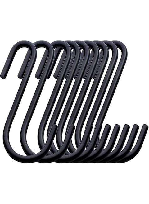 ChicAbode 30 Pcs S Type Metal Hooks, Heavy Duty S Hooks Black, Sturdy and Durable, Smooth Polished, Heavy Duty, Good for Hanging Pots, Pots, Plant Bags, Towels, Hangers, Kitchenware, etc, Matte Black