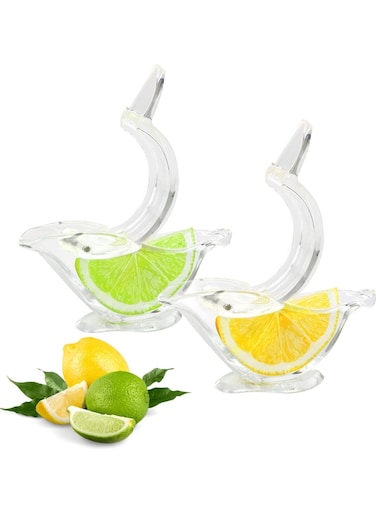 2PCS Manual Lemon Squeezer, Bird Juicer Ergonomic Design, Acrylic Transparent Fruit Portable Hand Lime for Orange Citrus Kitchen Gadget