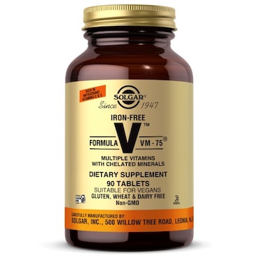 Solgar Iron-Free Formula VM-75, 90 Tablets