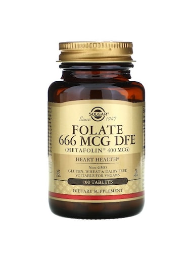 Solgar Folate, 666 mcg, 100 Tablet Packaging May Vary