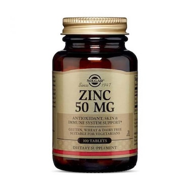 Solgar Zinc 50mg Tablets, 100 Tablets