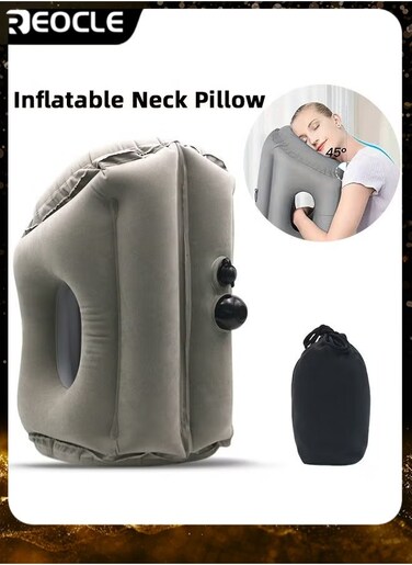 Inflatable Travel Pillow Neck Pillow for Sleeping to Avoid Neck and Shoulder Pain Used for Airplane &amp; Trains &amp; Car &amp; Bus &amp; Office