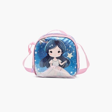 Lunch Bag-Doll With Stars-Collection-1 Cmprt-Zip (Polyester ) Multicolour \ 22.5X9.5X21