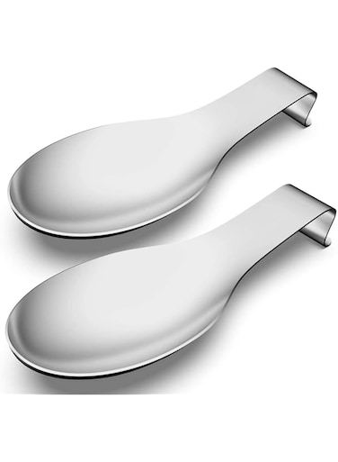 DELFINO 4 Pcs Spoon Rests for Kitchen Ceramics Resting Cooking Spoons, Single Holder for Stove Top, Kitchen Utensil Accessory Large size