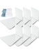Azonee 6 Pcs Floating Bookshelf Iron Floating Shelves, Invisible Wall Mounted Bookshelf Multipurpose Wall Ledge Shelves for Home Office Classroom Library (White)