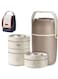 Large Capacity 3 Layer Insulated Lunch Box, Durable Stainless Steel Heat Preservation Food Container, Leak-Proof Stackable Design, Portable Thermal Bento Box for Work, School, Hiking and Family Daily Use