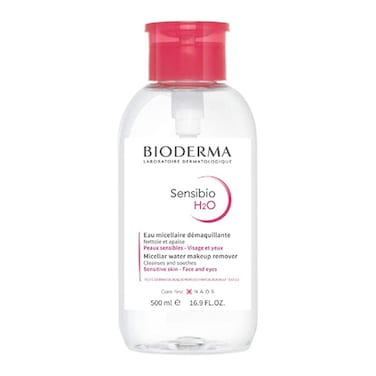 Bioderma Sensibio H2O Cleansing &amp; Make up Removing Micellar Water with Pump 500ml