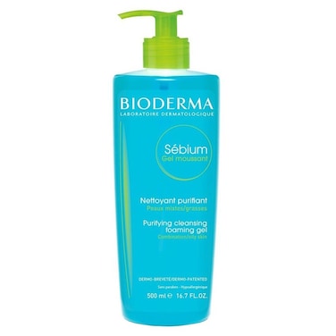 Bioderma Sebium Moussant Purifying Cleansing Foaming Gel For Combination To Oily Skin 500ml
