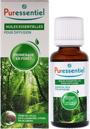 Puressentiel Essential Oils For Diffusion, Infused With Walk In The Forest Blend, For Inhalation, Massage, Bath, Herbal Plant Scented Oil, Undiluted, 30ml