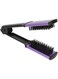 HURRISE Clamp Flat Brush, Clamp Hair Brush Hair Straightening Brush, Straightener Detangler Brush, Double Sided Artificial Bristle Breathability