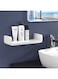 UniHome Self Adhesive Wall Mounted Plastic Bathroom Shelf for Shower, Kitchen, Bedroom, Toilet, 12.5in