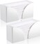 2PCS White Acrylic Paper Towel Dispenser for Countertop - Multi-Fold Napkin Holder