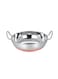 30cm Copper Base Stainless Steel Kadai with Dual Handles for Authentic Indian Cooking Wok Deep Frying Pan and Serving Dish