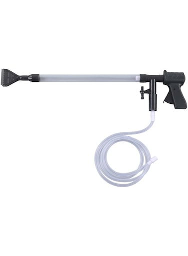 Fish Cleaner, Upgraded Manual Vacuum Siphon with 3D Filter Basket, Handheld Semi Automatic Water Pipe Change Water Pneumatic Sand Washer for Protecting Fish, Grass, and Gravel
