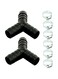 2pcs Appliance Accessories Washing Machine Dishwasher Drain Hose Y Piece Joiner,Clothes Washer Replacement Hoses Black