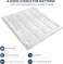 Infini Homes White Mattress Topper   1000GSM Microfiber Filling   Size 150x200 cm   Experience Luxurious Comfort and Support