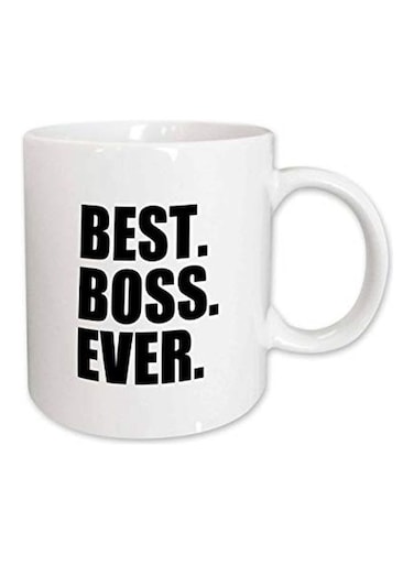 Best Boss Ever Ceramic Mug, 15-Oz White