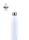 Insulated Water Bottle White/Silver 26.5 x 7cm