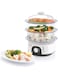BLACK+DECKER Food Steamer,775W, 10L 3-Tier Detachable Design, Timer Control, Quick &amp; Easy Meal Prep, Dishwasher Safe, Lightweight 1.98 Kg, 220-240V, Efficient and Compact, White - HS6000-B5