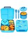 Lunch Box for Kids, Children Bento Lunch Box with 4 Compartments for Student Aged 3-12, Leak-Proof Kids Lunchbox with Thermo Soup Bowl for Girls and Boys, Microwave  Dishwasher  Freezer Safe &amp; Bpa-Free (Blue)