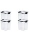 Set of 4 pieces 950ML Airtight Food Storage with Lid, Double Sealed Thick storage Jar, Leak Proof, Easy to Clean, BPA Free, Kitchen and Other Storage