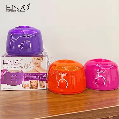 PrecisionWare Enzo EN-1102B Professional Wax Heater With Hair Removal Wax Beans, Efficient And Easy-To-Use Home Waxing Kit For Smooth, Silky Skin, Intl Version (Pink)