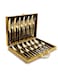 Stainless Steel Cutlery Set Kitchen Utensils Set Surface Texture-Free Western Tableware Suitable For Home Kitchen Restaurant Hotel Party Dining Picnic Dining Exquisite Packaging Gift Golden