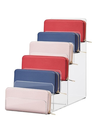 BPA&reg; clear acrylic wallet display stand holder 23x21x10cm