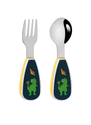 Kiddo Dinosaur Kid's Spoon &amp; Fork Cutlery Set with Case