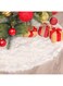 Sulfar Christmas Tree Skirts, Christmas Tree Decorations Bottom Cushion, Round White Xmas Tree Skirt Mat Base Cover Ornaments Gift for Merry Christmas Decor &amp; New Year Party Holiday Home