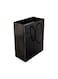 5 Inch x 3 Inch Paper Shopping Bags, 10 Glossy Finish Paper Party Bags - Rope Handles, Cardboard Base, Black Paper Gift Bags, Reusable, For Parties and Shopping