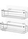 Avoalre Shower Shelf Adhesive With Hook Rustproof Shower Caddy Bathroom Shower Organiser Storage Basket Wall Mounted Stainless Steel SUS304 Shower Storage No Drilling Silver - 2 Pack