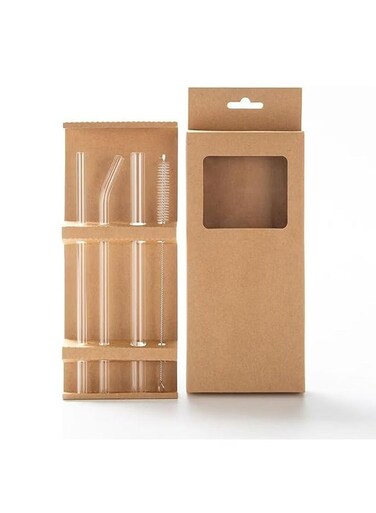 Pack Drinking Straws with Cleaning Brush - 10" x 10 mm - Smoothie Straws for Milkshakes, Frozen Drinks, Smoothies, Bubble Tea, Clear Glass Drinking, StrawStanley Cup Accesspries